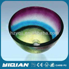 Цветной современный дизайн круглого типа Hangzhou Glass Sink Vessel